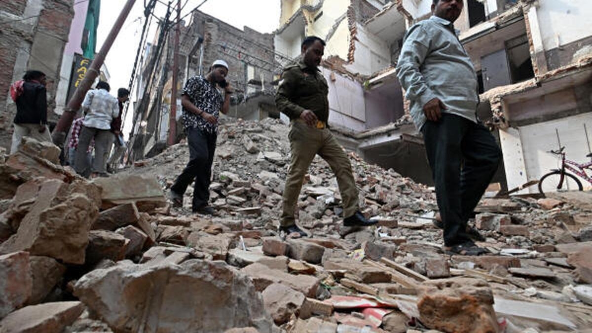 Over 30 Buildings Razed for Road Widening in Varanasi's Baulia Lehartara Area