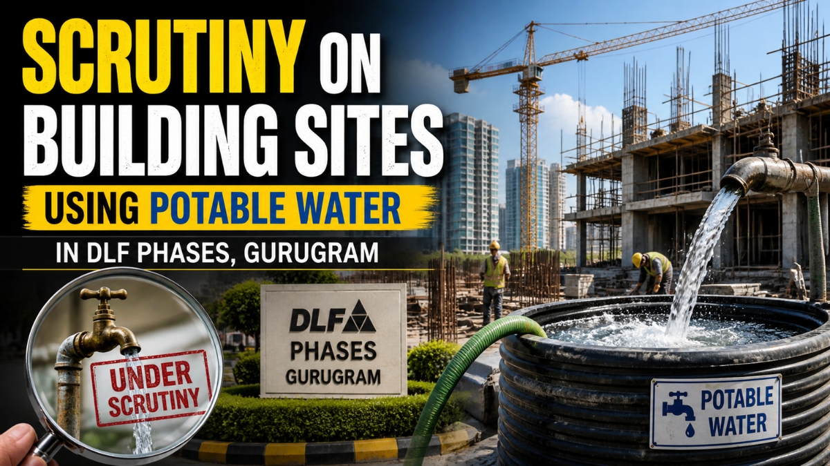 Scrutiny on Building Sites Using Potable Water in DLF Phases in Gurugram