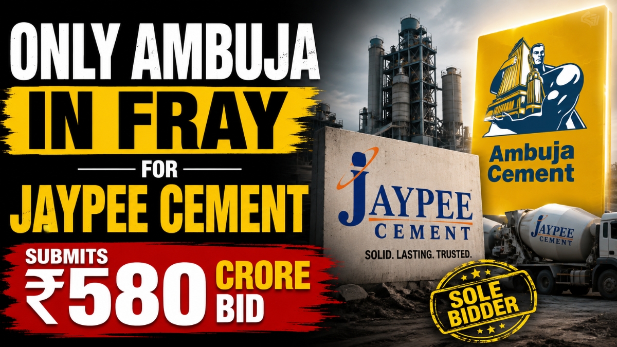 Only Ambuja in Fray for Jaypee Cement, Submits ₹580 Crore Bid